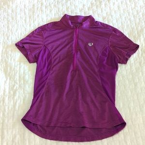 Women's Pearl Izumi Select cycling jersey. Size Small. Purple with white stripes